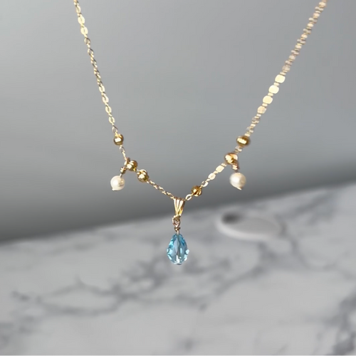 "ocean dreams" 14k gold-filled crystal necklace (limited edition)